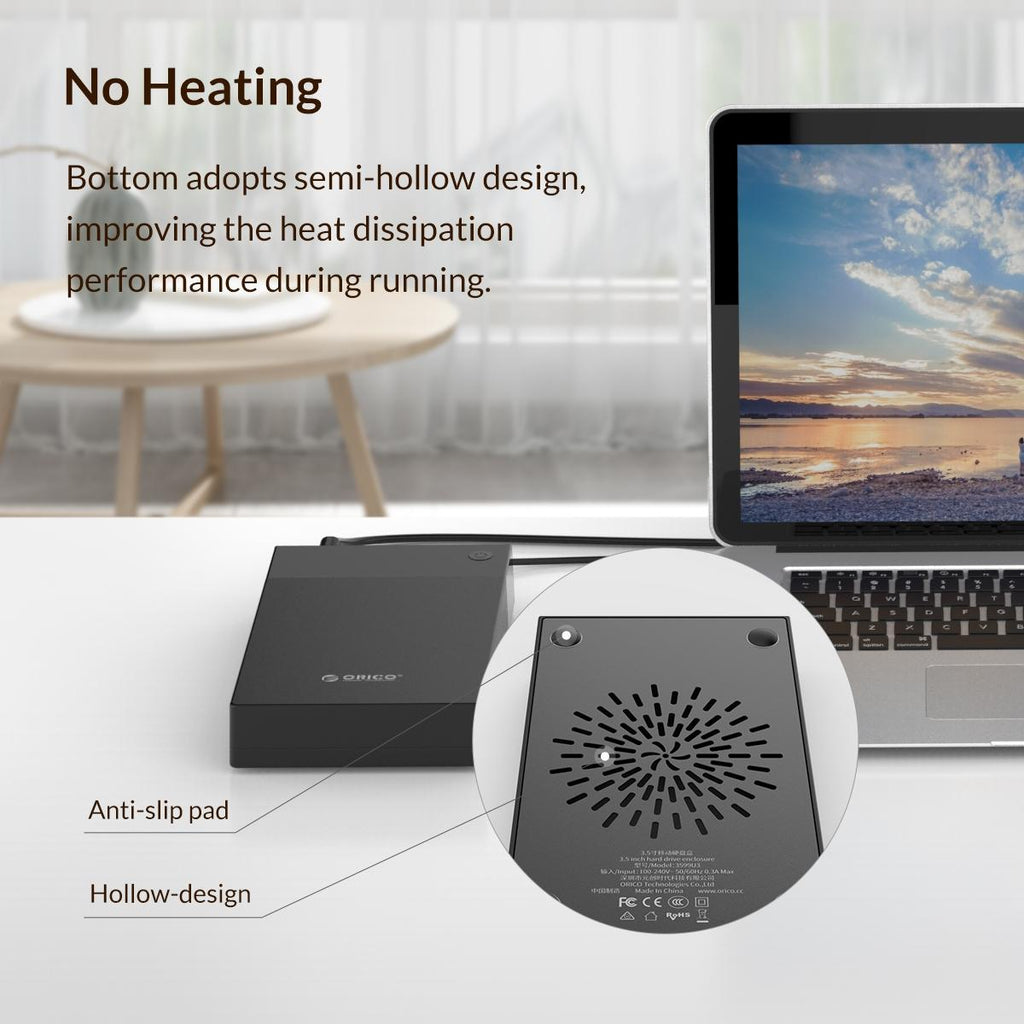NNEIDS Portable 3.5 Hard Drive Enclosure - Compact & Versatile