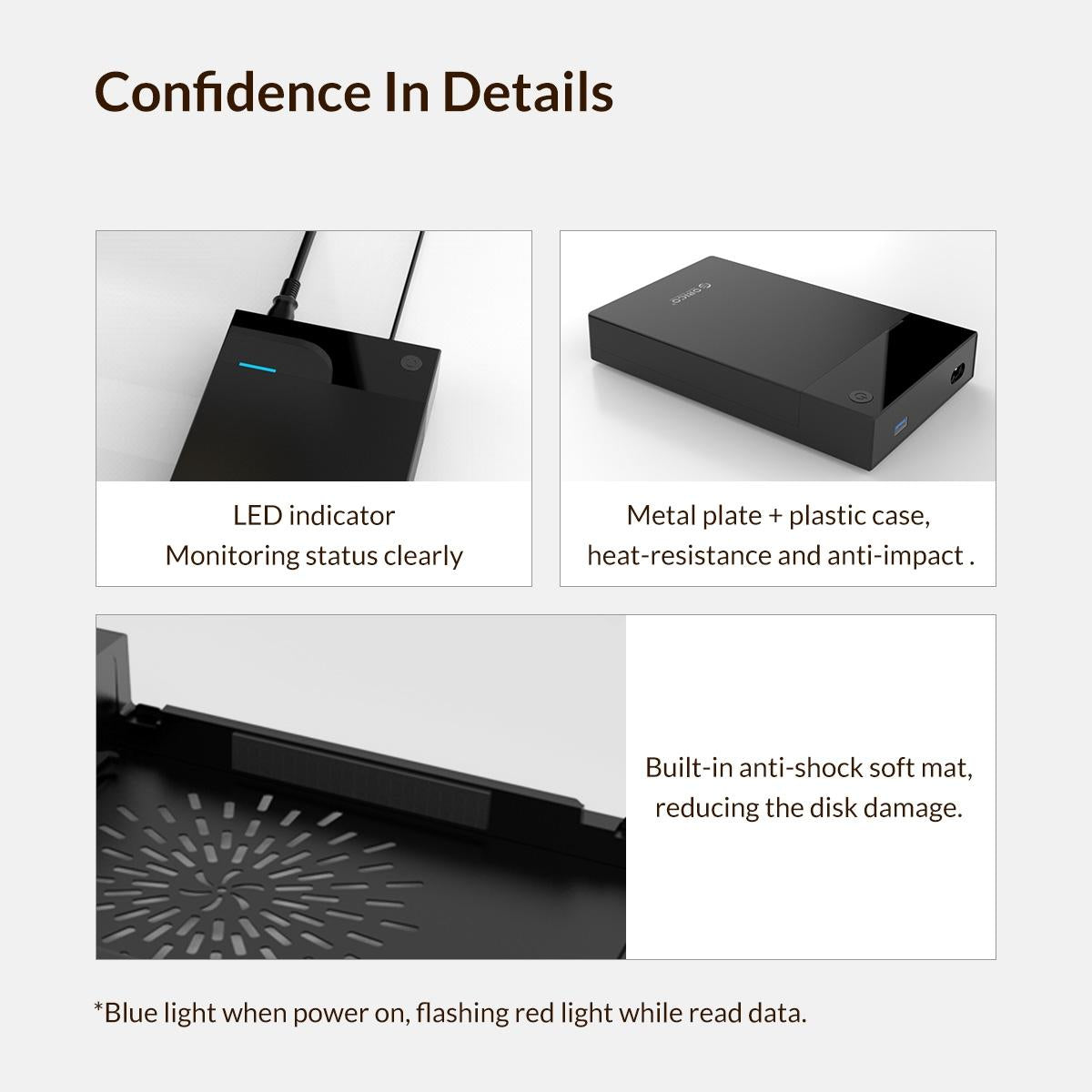 NNEIDS Portable 3.5 Hard Drive Enclosure - Compact & Versatile